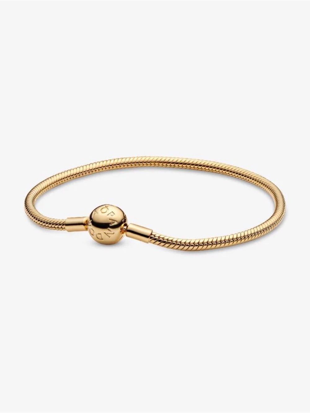 Pandora Moments Snake Chain charm Bracelet 14k gold plating